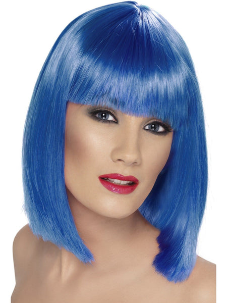 women's wigs - Long Bob Wig Blue