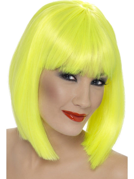 Bob Wig Neon Yellow - Women's party wigs
