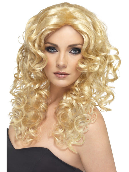 women's wigs - Long Wig Blonde Wavey Middle Part