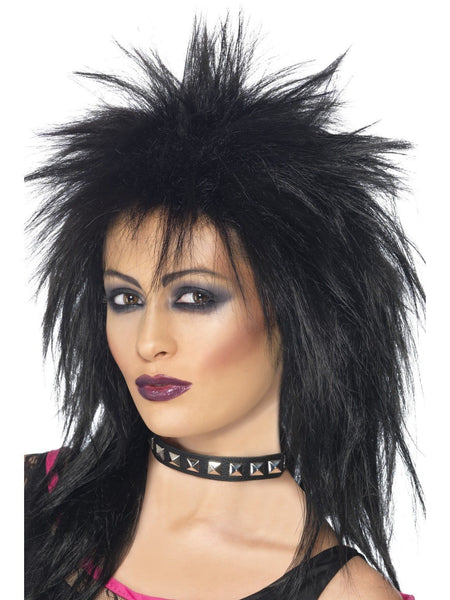 women's 80's wigs - Black Rock Diva Wig
