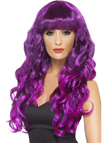 women's costume wigs - Purple Siren Wig