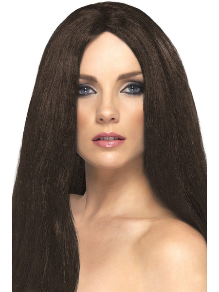 women's wigs - Long Wig Brown Middle Part