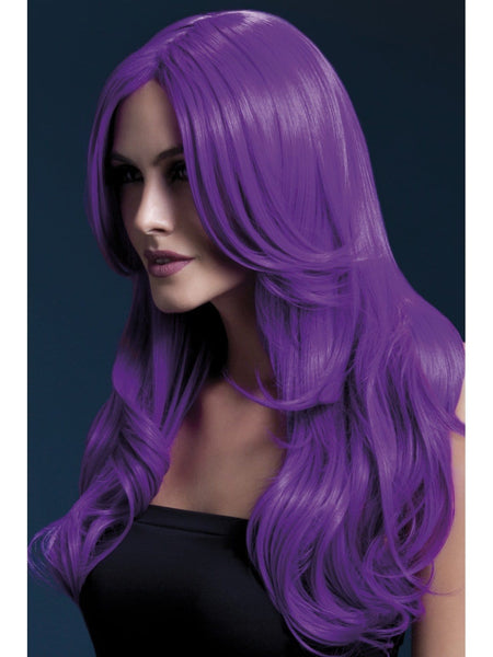 Khloe Neon Purple Heat Resistant Accessory Wig