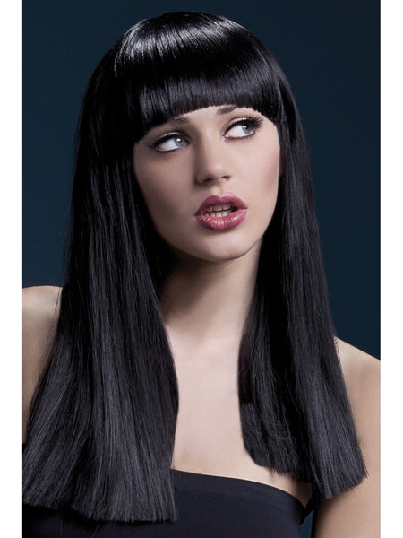Alexia Black Heat Resistant Accessory Wig