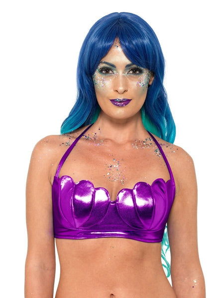 Mermaid Shell Bikini Purple Bra Costume Top for Women
