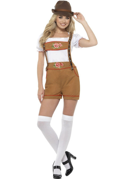 Sexy Bavarian Beer Girl Oktoberfest Costume, Brown