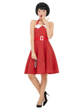 Red 1950's Rockabilly Women Costume Dress