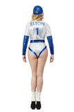 Elton John Sequin Baseball Women's Costume