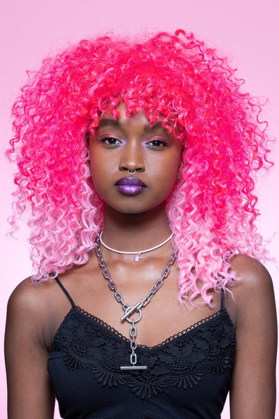 Manic Panic Pink Passion Ombre Curl Girl Wig