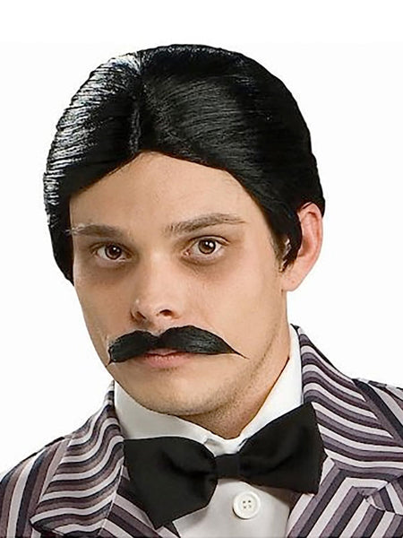 Gomez black wig and mustache