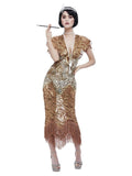 Gatsby Deluxe 20s Sequin Gold Flapper Costume full length