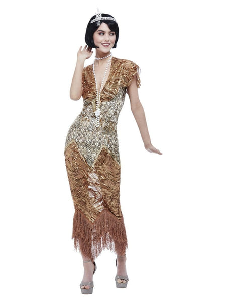 Gatsby Deluxe 20s Sequin Gold Flapper Costume