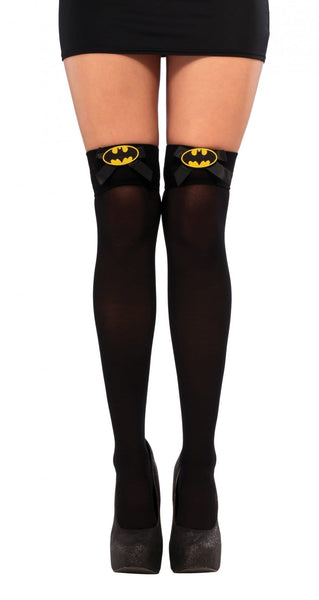 Batman Batgirl Adult Thigh High Stockings