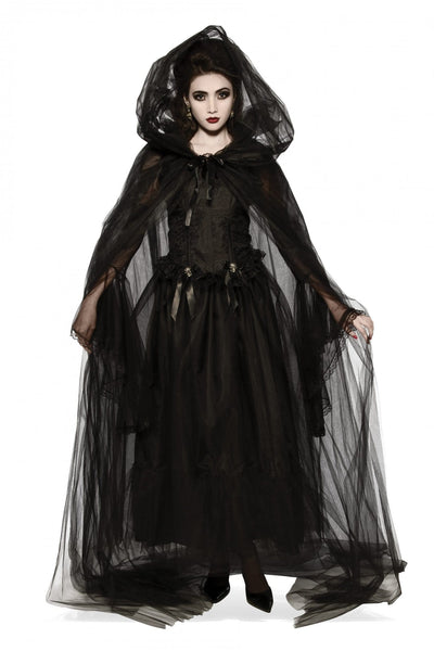 Tulle Hooded Cape Adult Halloween Accessory