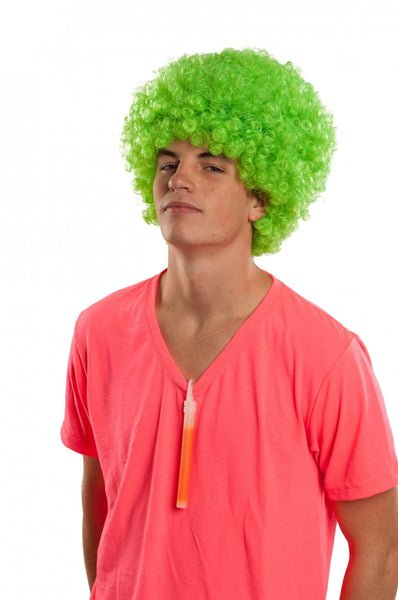 Neon Green Afro Wig for Adults