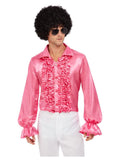 60's 70's Pink Ruffled Shirt