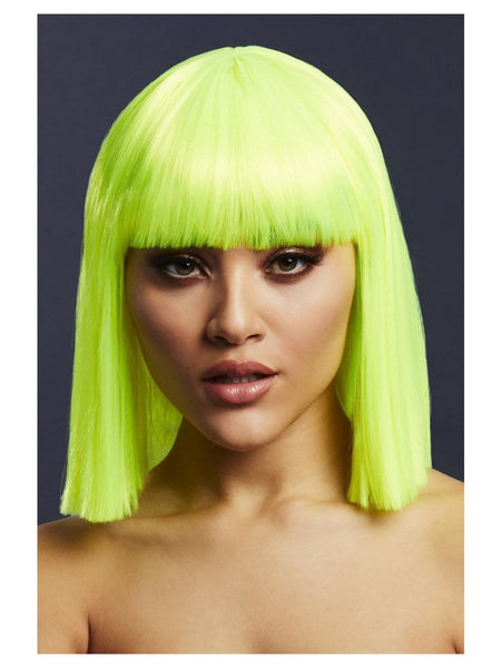 Lola Neon Lime Heat Resistant Accessory Wig