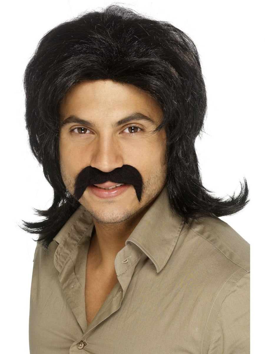 70s Men's Retro Black Wig