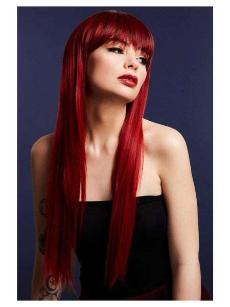 Jessica Ruby Red Blend Heat Resistant Accessory Wig