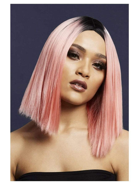 Coral Pink Heat Resistant Wig