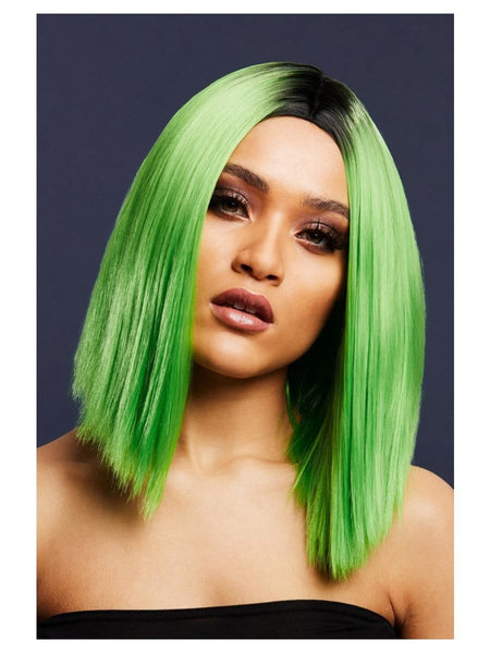 Lime Green Heat Resistant Wig