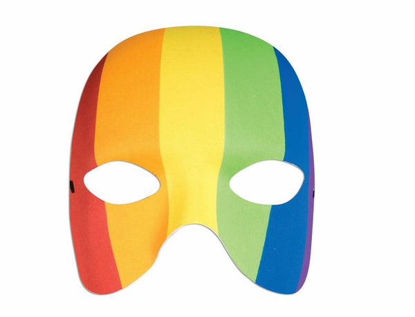 Rainbow Mardi Gras Half Mask Accessory