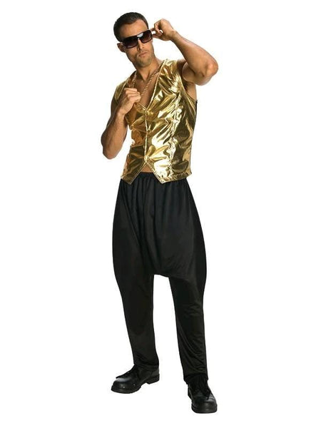 80s costume accessories - Gold Rapper Vest