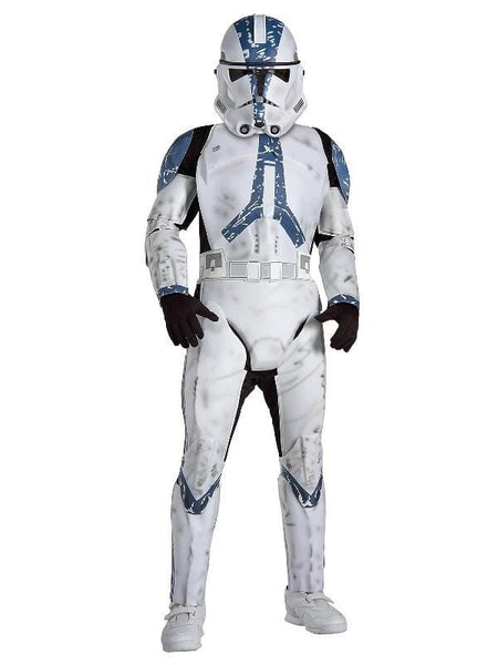 Clone Trooper Deluxe Jumpsuit Costume For Boys