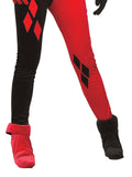 Harley Quinn Comic Book Costume for Women shoe covers bottom legs