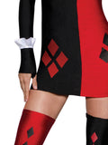 Harley Quinn Costume Dress for Adults close up skirt front bottom