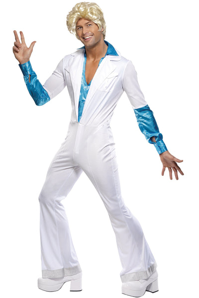 Abba Super 70s Pop Star Disco Jumpsuit Costume Party Fancy Dress Up