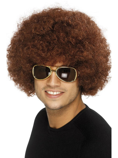 Afro 70s Funky Brown wig