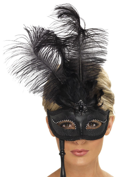Baroque Fantasy Black Masquerade Mask