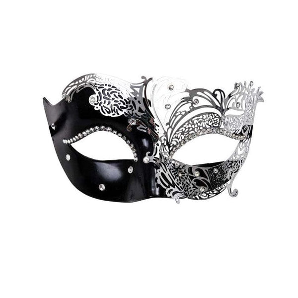 Black and Silver Filigree Masquerade Mask