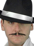 Black 1920s Gangster Stick-on Costume Pencil Moustache