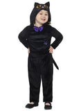 Black Cat Hooded Jumpsuit Toddler Halloween Costume
