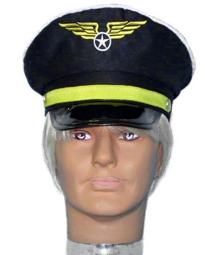 Black Costume Pilot Hat