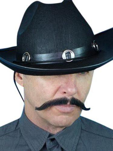 Black Cow Boy Moustache Western Costume Accessory