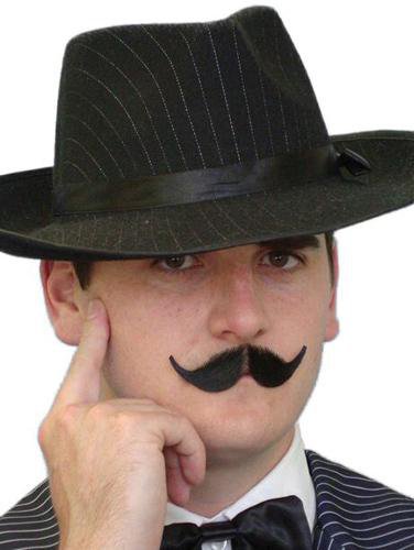 Black Stage Moustache for French Inspector Costume Mo