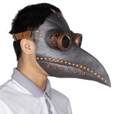 Black and Bronze Plague Doctor Latex Mask 