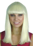 Shoulder Length Blonde Costume Wig With Fringe