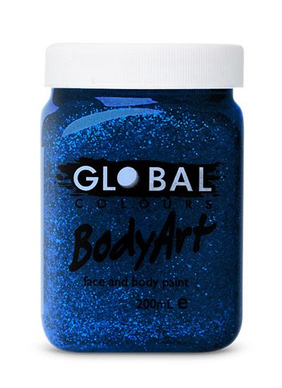 Blue Glitter Body and Face Paint 250ml