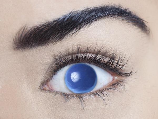  Halloween Blue Blind Contact Lens 1 Day Single Use