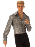 Boogie Man Silver Sequin Disco Shirt