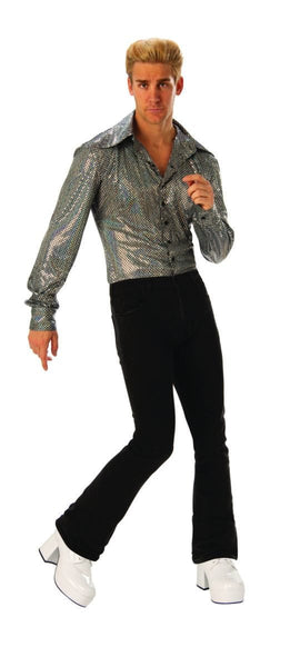 Boogie Man Silver Sequin Disco Shirt