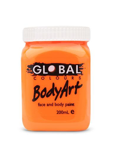 Bright Orange Body Paint and Face paint 200ml