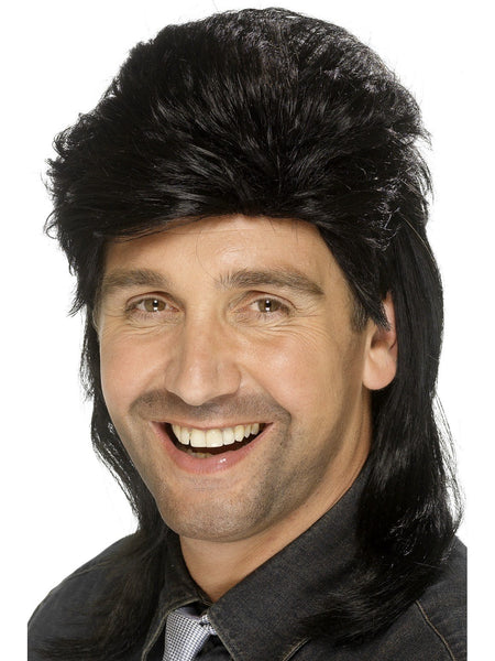 Mullet Classic 80s Black Wig