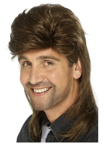 Classic 80s Brown Mullet Wig