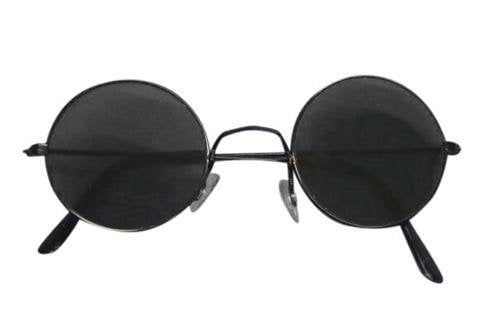 Dark Round Hippie Glasses Rock Star Sunglasses