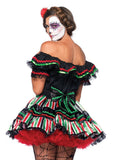 Day of the Dead Doll Mexican Sugar Skull Halloween Costume back